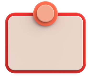 Üç boyutlu uyarı kutusu. Boş mesaj kutusu. 3B illüstrasyon.