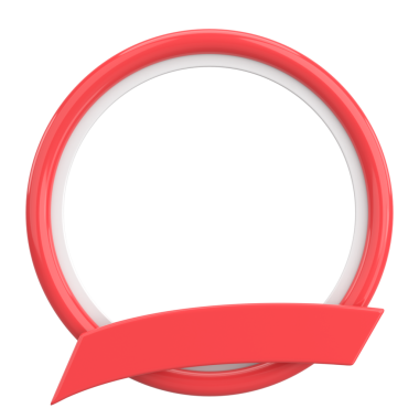 Sosyal medya için profil çerçevesi. 3B illüstrasyon.