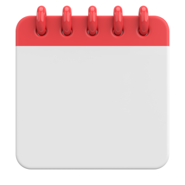 Boş takvim. Üç boyutlu takvim. 3B illüstrasyon.