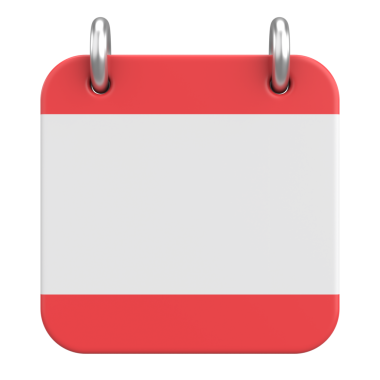 Boş takvim. Üç boyutlu takvim. 3B illüstrasyon.