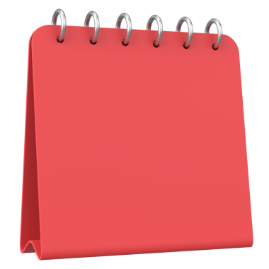 Boş takvim. Üç boyutlu takvim. 3B illüstrasyon.