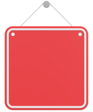 Boş Asılma İşareti. 3B Görüntü.