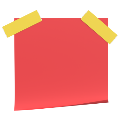 Üç boyutlu not defteri. Yapışkan bir not. 3B illüstrasyon.