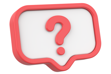 Soru işareti işareti. 3B illüstrasyon.