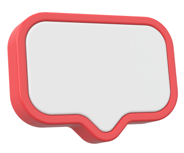 Konuşma balonu. Sohbet balonu. 3B illüstrasyon.