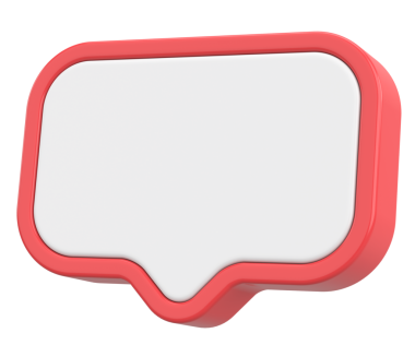 Konuşma balonu. Sohbet balonu. 3B illüstrasyon.