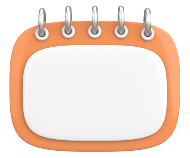 Boş takvim. Üç boyutlu takvim. 3B illüstrasyon.