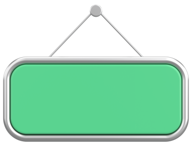 Boş Asılma İşareti. 3B Görüntü.