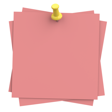 Üç boyutlu not defteri. Yapışkan bir not. 3B illüstrasyon.