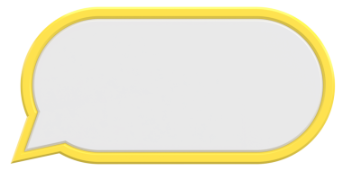 Boş Konuşma Balonu. 3B Görüntü.