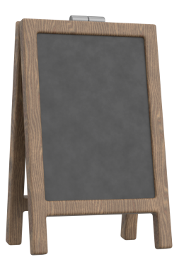 Bir Gıda Ekran Tahtasının 3B Görünümü.