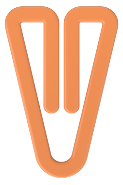 Kağıt Kıskacının 3B illüstrasyonu.
