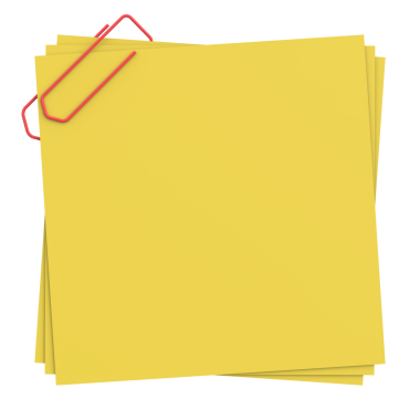 Üç boyutlu not defteri. Yapışkan bir not. 3B illüstrasyon.