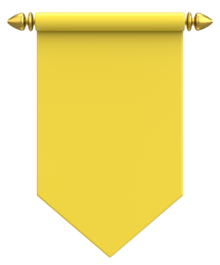 Pennant Bayrağının 3B çizimi.