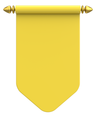 Pennant Bayrağının 3B çizimi.