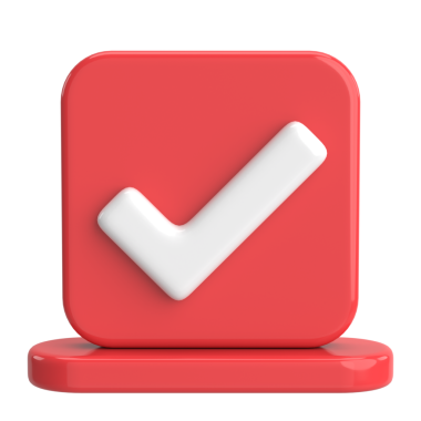 3 boyutlu onay kutusu. İşaretle. 3B illüstrasyon.