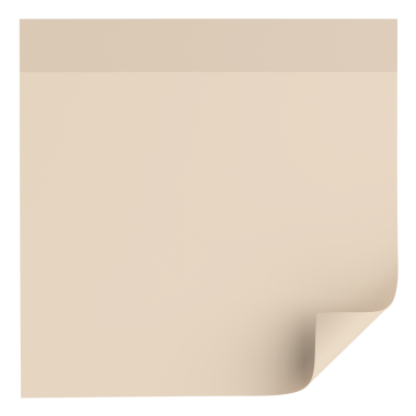 Üç boyutlu not kağıdı. Yapışkan bir not. 3B illüstrasyon.