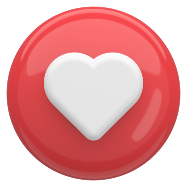 Düğme gibi. İkon gibi. 3B illüstrasyon.