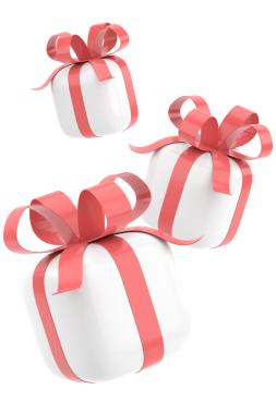 Üç boyutlu hediye kutusu. 3B illüstrasyon.