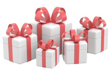 Üç boyutlu hediye kutusu. 3B illüstrasyon.