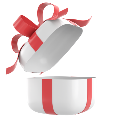 Hediye Kutusu açıldı. Üç boyutlu hediye kutusu. 3B illüstrasyon.