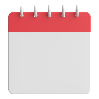 Boş takvim. Üç boyutlu takvim. 3B illüstrasyon.