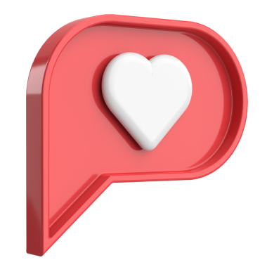 İkon gibi. Sohbet balonu. 3B illüstrasyon.