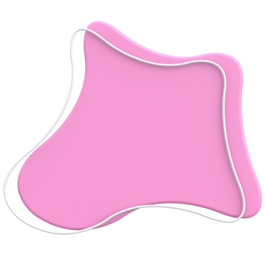 Üç boyutlu Blob. Soyut Metin Kutusu. 3B illüstrasyon.