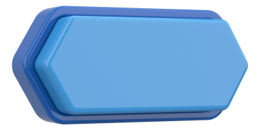 Üç boyutlu düğme. Boş tuş. 3B illüstrasyon.