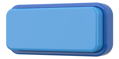 Üç boyutlu düğme. Boş tuş. 3B illüstrasyon.