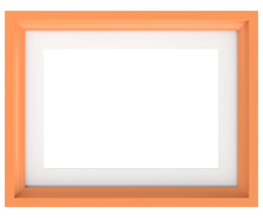 Resim çerçevesi. Manzara çerçevesi. 3B illüstrasyon.