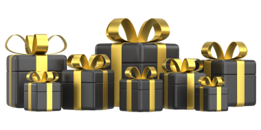 Üç boyutlu hediye kutusu. 3B illüstrasyon.