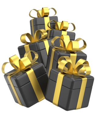 Üç boyutlu hediye kutusu. 3B illüstrasyon.