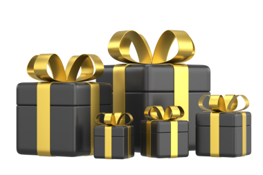 Üç boyutlu hediye kutusu. 3B illüstrasyon.