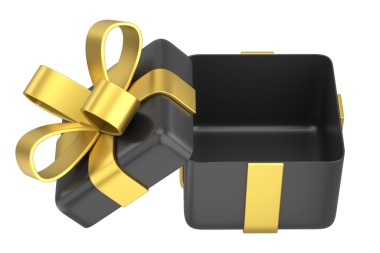 Hediye Kutusu açıldı. Üç boyutlu hediye kutusu. 3B illüstrasyon.