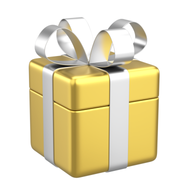 Üç boyutlu hediye kutusu. 3B illüstrasyon.