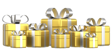 Üç boyutlu hediye kutusu. 3B illüstrasyon.