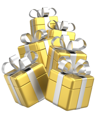 Üç boyutlu hediye kutusu. 3B illüstrasyon.