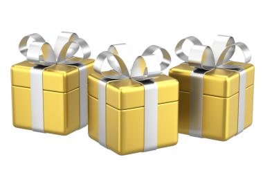 Üç boyutlu hediye kutusu. 3B illüstrasyon.