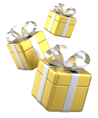 Üç boyutlu hediye kutusu. 3B illüstrasyon.