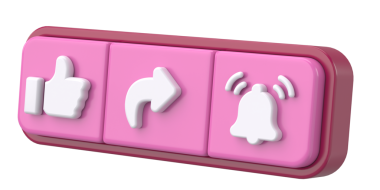 Üye olma düğmesini paylaşmak gibi. 3B illüstrasyon.