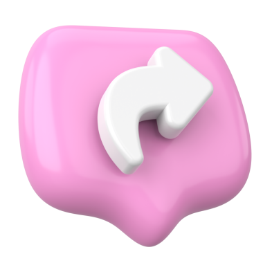 Simgeyi paylaş. Paylaş düğmesi. 3B illüstrasyon.