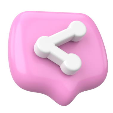 Simgeyi paylaş. Paylaş düğmesi. 3B illüstrasyon.