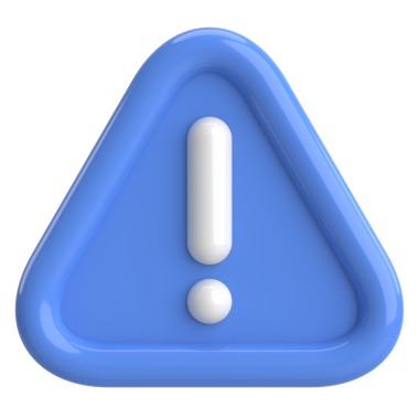 Uyarı işareti. Ünlem işareti. 3B illüstrasyon.