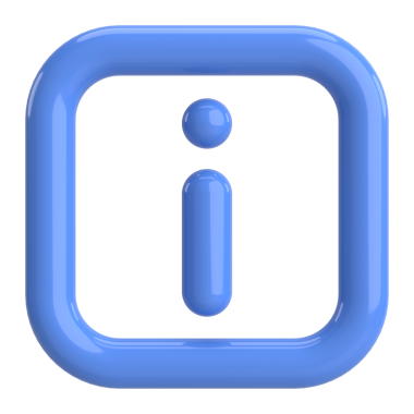 Üç boyutlu bilgi simgesi. 3B illüstrasyon.