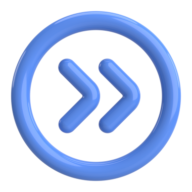 Sonraki düğme. Devam et düğmesi. 3B illüstrasyon.