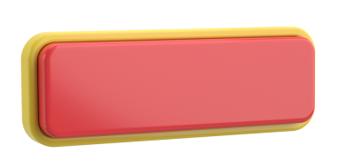 Üç boyutlu düğme. Boş tuş. 3B illüstrasyon.