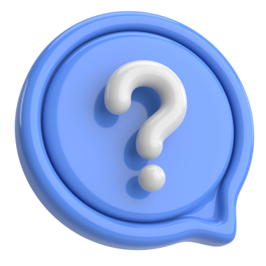 Soru işareti işareti. 3B illüstrasyon.