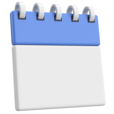 Boş takvim. Üç boyutlu takvim. 3B illüstrasyon.