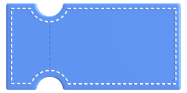 3 boyutlu kupon etiketi. 3B illüstrasyon.
